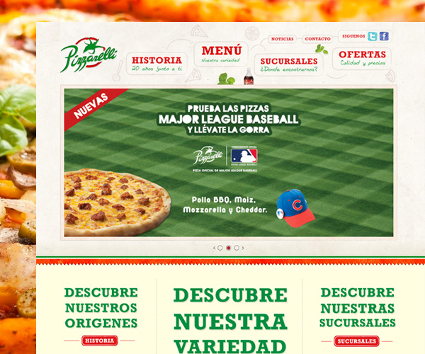 Diseño web Pizzarelli Restaurante en Wordpress